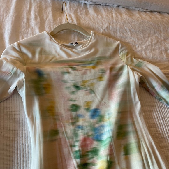 Loewe trompe-l'oeil-print mesh long dress - Picture 5 of 9